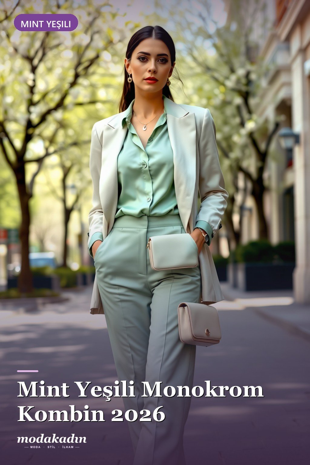 Mint Yeşili Monokrom