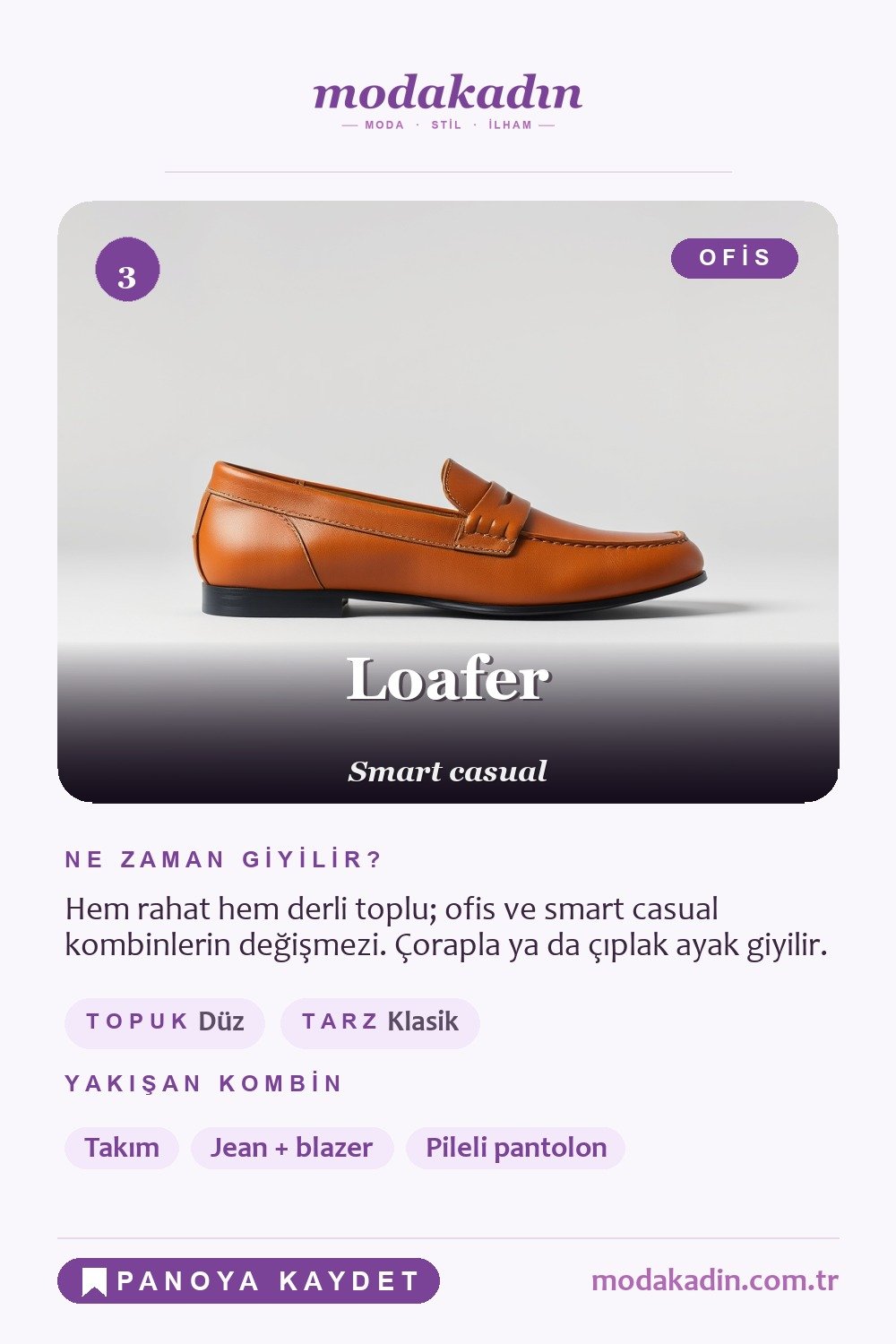 Loafer ayakkabı modeli Pinterest pini