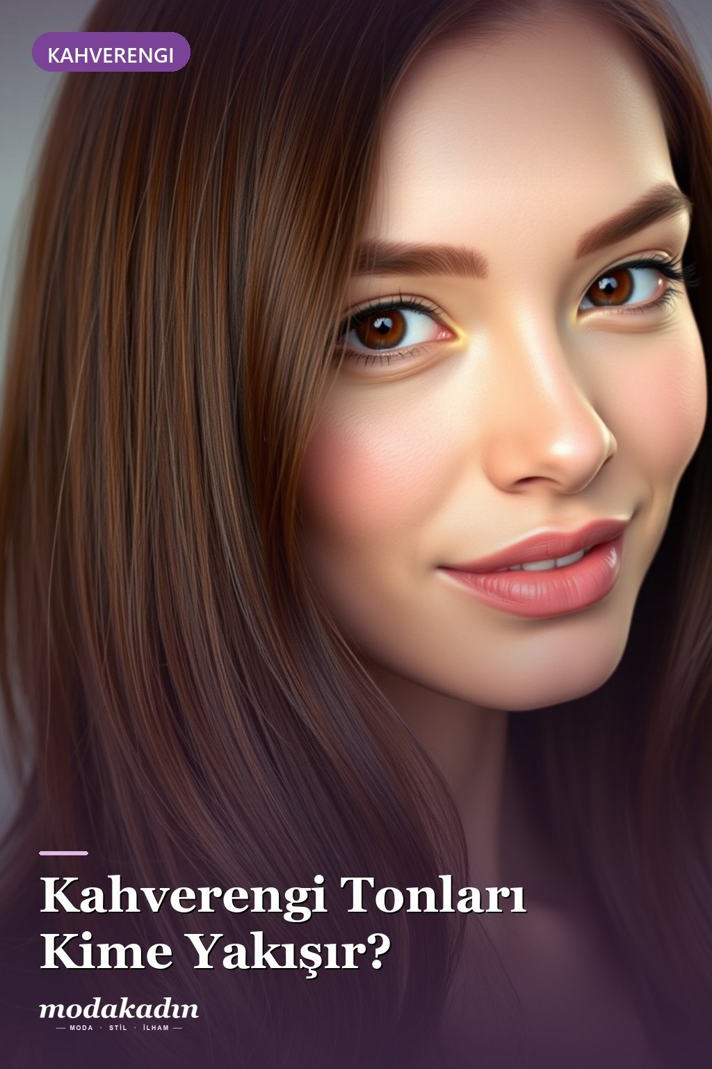Kahverengi saç rengi tonları Pinterest pini