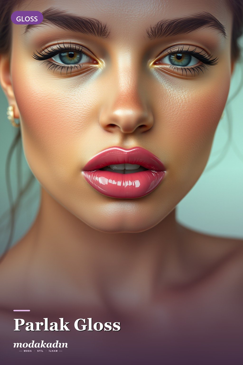 Parlak gloss Pinterest pini