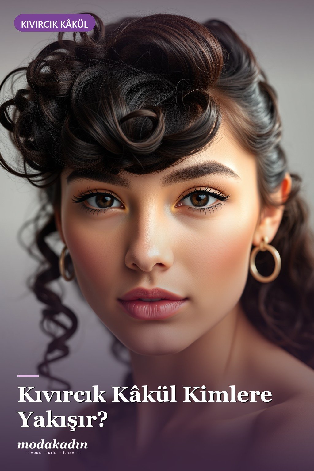Kıvırcık kâkül kimlere yakışır Pinterest pini
