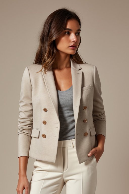 Bej blazer ceket