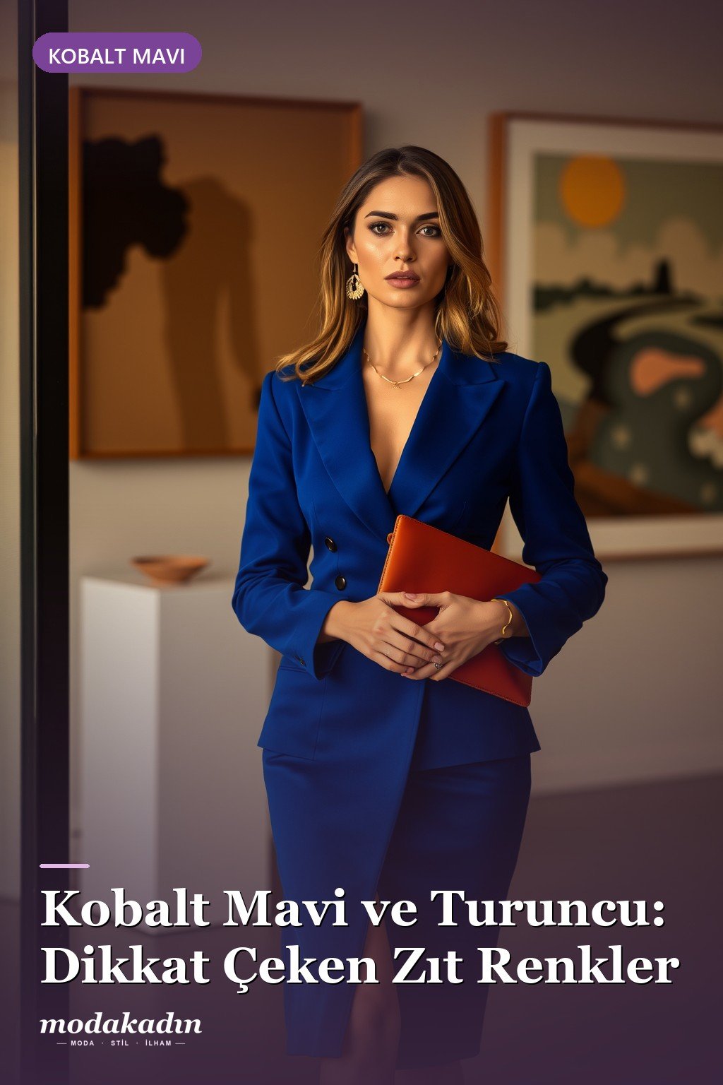Kobalt Mavi + Yanık Turuncu