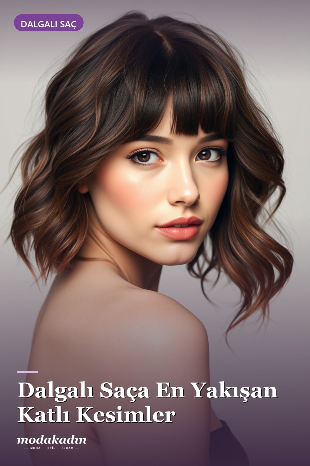 Dalgalı saçlar için saç modelleri Pinterest pini