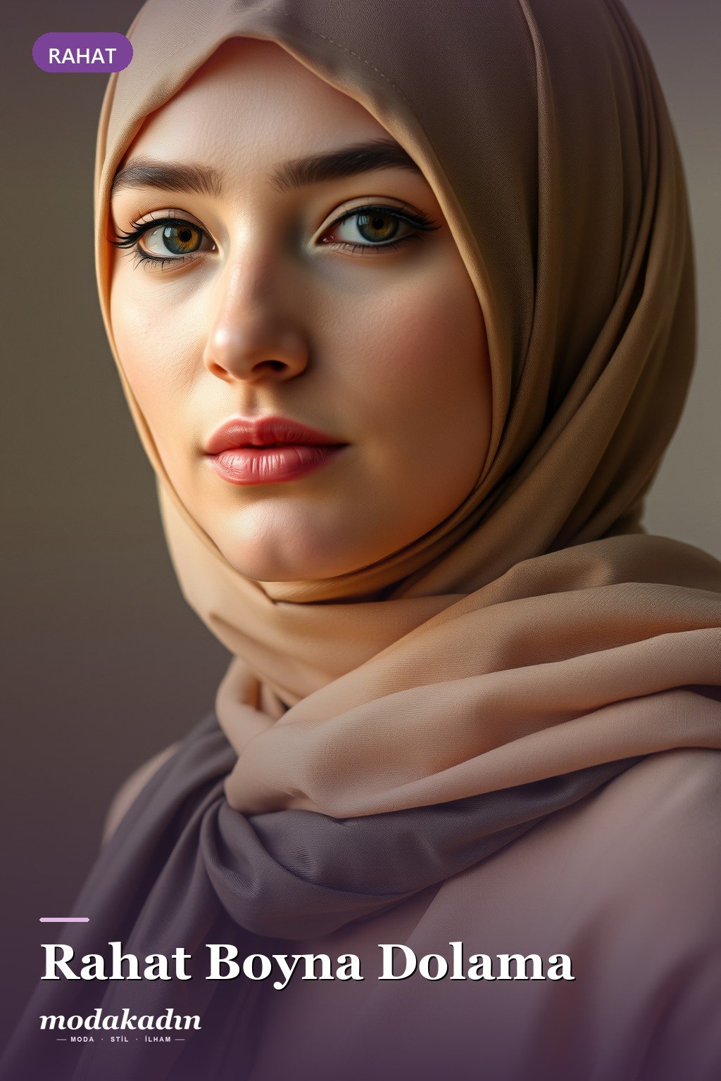 Rahat boyna dolama şal bağlama modeli
